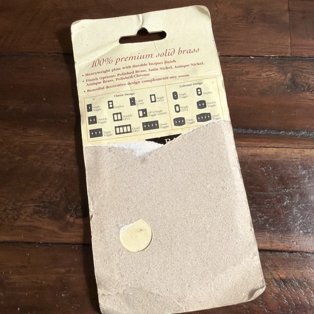 Brass Baldwin Cable Plate Cover